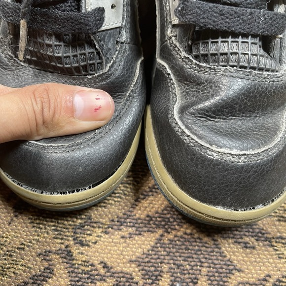 Jordan Retro 4 Motorsport Alternate Shoes Sneakers Boys 1Y 308499-006 Black - Picture 3 of 11